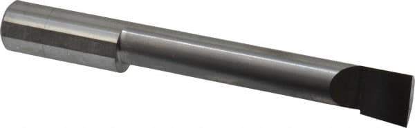 Accupro - 0.49" Min Bore Diam, 2-3/4" Max Bore Depth, 1/2 Shank Diam, Boring Bar - Left Hand Cut, Solid Carbide, Bright Finish - Exact Industrial Supply