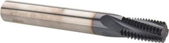 Accupro - NPT, 0.495" Cutting Diam, 4 Flute, Solid Carbide Helical Flute Thread Mill - Internal Thread, 7/8" LOC, 4" OAL, 1/2" Shank Diam - Eagle Tool & Supply