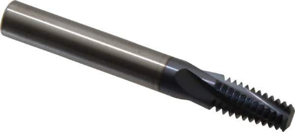 Accupro - NPTF, 0.305" Cutting Diam, 4 Flute, Solid Carbide Helical Flute Thread Mill - Internal Thread, 5/8" LOC, 2-1/2" OAL, 5/16" Shank Diam - Eagle Tool & Supply