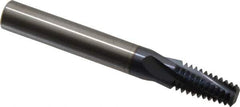 Accupro - NPTF, 0.305" Cutting Diam, 4 Flute, Solid Carbide Helical Flute Thread Mill - Internal Thread, 5/8" LOC, 2-1/2" OAL, 5/16" Shank Diam - Eagle Tool & Supply