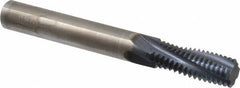 Accupro - M16x2.00 Metric Coarse, 0.4701" Cutting Diam, 4 Flute, Solid Carbide Helical Flute Thread Mill - Internal Thread, 32mm LOC, 100mm OAL, 12mm Shank Diam - Eagle Tool & Supply