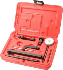 SPI - 0.01mm Graduation, 0-100 Dial Reading, Indicator & Base Kit - 0.01mm Graduation, Includes Certificate of Calibration Traceable to NPL - Eagle Tool & Supply