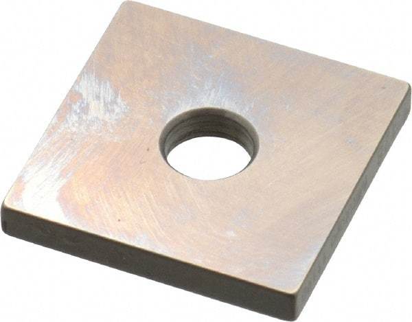 Mitutoyo - 0.128" Square Steel Gage Block - Accuracy Grade 0, Includes Certificate of Inspection - Eagle Tool & Supply