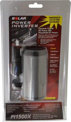 Solar - 2 Connection, 12 VDC Input, 120 VAC Output, 300 Peak Wattage, Power Inverter - 150 Watt Continuous Output Power - Eagle Tool & Supply