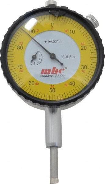 Value Collection - 1/2" Range, 0-100 Dial Reading, 0.001" Graduation Dial Drop Indicator - 2-9/32" Dial, Revolution Counter - Eagle Tool & Supply
