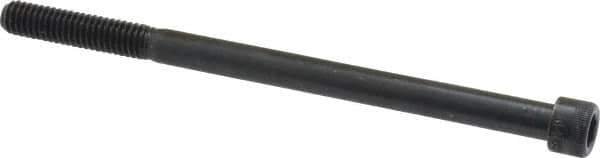 Made in USA - 5/16-18 UNC Hex Socket Drive, Socket Cap Screw - Alloy Steel, Black Oxide Finish, Partially Threaded, 5" Length Under Head - Eagle Tool & Supply