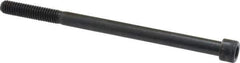 Made in USA - 5/16-18 UNC Hex Socket Drive, Socket Cap Screw - Alloy Steel, Black Oxide Finish, Partially Threaded, 5" Length Under Head - Eagle Tool & Supply