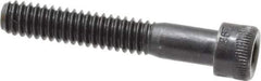 Made in USA - 1/4-20 UNC Hex Socket Drive, Socket Cap Screw - Alloy Steel, Black Oxide Finish, Partially Threaded, 1-1/2" Length Under Head - Eagle Tool & Supply