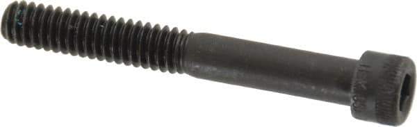 Made in USA - 1/4-20 UNC Hex Socket Drive, Socket Cap Screw - Alloy Steel, Black Oxide Finish, Partially Threaded, 2" Length Under Head - Eagle Tool & Supply