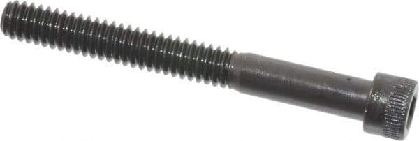 Made in USA - 1/4-20 UNC Hex Socket Drive, Socket Cap Screw - Alloy Steel, Black Oxide Finish, Partially Threaded, 2-1/4" Length Under Head - Eagle Tool & Supply