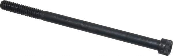 Made in USA - 1/4-20 UNC Hex Socket Drive, Socket Cap Screw - Alloy Steel, Black Oxide Finish, Partially Threaded, 4" Length Under Head - Eagle Tool & Supply