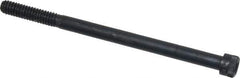 Made in USA - 1/4-20 UNC Hex Socket Drive, Socket Cap Screw - Alloy Steel, Black Oxide Finish, Partially Threaded, 4" Length Under Head - Eagle Tool & Supply
