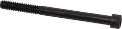 Made in USA - 1/4-20 UNC Hex Socket Drive, Socket Cap Screw - Alloy Steel, Black Oxide Finish, Partially Threaded, 3" Length Under Head - Eagle Tool & Supply