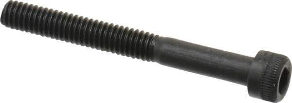 Made in USA - #6-40 UNF Hex Socket Drive, Socket Cap Screw - Alloy Steel, Black Oxide Finish, Partially Threaded, 1-1/4" Length Under Head - Eagle Tool & Supply