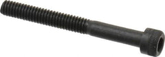 Made in USA - #6-40 UNF Hex Socket Drive, Socket Cap Screw - Alloy Steel, Black Oxide Finish, Partially Threaded, 1-1/4" Length Under Head - Eagle Tool & Supply