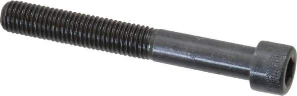 Made in USA - 1/4-28 UNF Hex Socket Drive, Socket Cap Screw - Alloy Steel, Black Oxide Finish, Partially Threaded, 2" Length Under Head - Eagle Tool & Supply