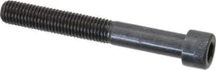Made in USA - 1/4-28 UNF Hex Socket Drive, Socket Cap Screw - Alloy Steel, Black Oxide Finish, Partially Threaded, 2" Length Under Head - Eagle Tool & Supply