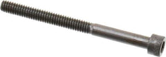 Made in USA - #8-32 UNC Hex Socket Drive, Socket Cap Screw - Alloy Steel, Black Oxide Finish, Partially Threaded, 2" Length Under Head - Eagle Tool & Supply