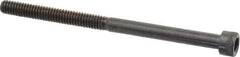 Made in USA - #8-32 UNC Hex Socket Drive, Socket Cap Screw - Alloy Steel, Black Oxide Finish, Partially Threaded, 2-1/2" Length Under Head - Eagle Tool & Supply