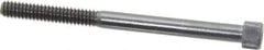 Made in USA - 1/4-20 UNC Hex Socket Drive, Socket Cap Screw - Alloy Steel, Black Oxide Finish, Partially Threaded, 3-1/4" Length Under Head - Eagle Tool & Supply