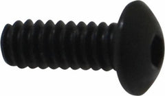 Holo-Krome - #4-40 UNC Hex Socket Drive, Button Screw - Alloy Steel, Black Oxide Finish, Fully Threaded, 5/16" Length Under Head - Eagle Tool & Supply