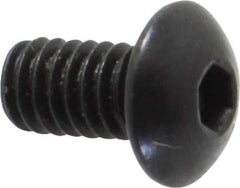 Holo-Krome - #8-32 UNC Hex Socket Drive, Button Screw - Alloy Steel, Black Oxide Finish, Fully Threaded, 5/16" Length Under Head - Eagle Tool & Supply