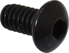 Holo-Krome - #5-40 UNC Hex Socket Drive, Button Screw - Alloy Steel, Black Oxide Finish, Fully Threaded, 1/4" Length Under Head - Eagle Tool & Supply