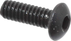 Holo-Krome - #5-40 UNC Hex Socket Drive, Button Screw - Alloy Steel, Black Oxide Finish, Fully Threaded, 3/8" Length Under Head - Eagle Tool & Supply