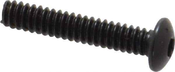 Holo-Krome - #6-32 UNC Hex Socket Drive, Button Screw - Alloy Steel, Black Oxide Finish, Fully Threaded, 3/4" Length Under Head - Eagle Tool & Supply