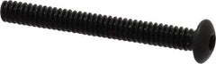 Holo-Krome - #6-32 UNC Hex Socket Drive, Button Screw - Alloy Steel, Black Oxide Finish, Fully Threaded, 1-1/4" Length Under Head - Eagle Tool & Supply