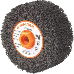 WALTER Surface Technologies - 4-1/2" Diam, Aluminum Oxide Unmounted Flap Wheels - 5/8" Hole, 2" Wide, Nonwoven, Coarse Grade, 3,800 Max RPM - Eagle Tool & Supply
