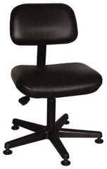 Bevco - Pneumatic Height Adjustable Chair - Vinyl Seat, Black - Eagle Tool & Supply