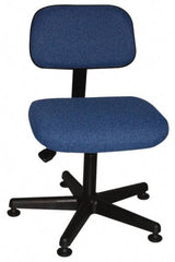 Bevco - Pneumatic Height Adjustable Chair - Cloth Seat, Navy Blue - Eagle Tool & Supply