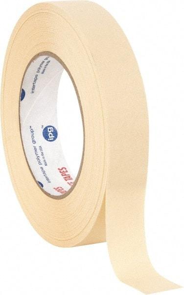 Intertape - 1" Wide x 60 Yd Long White Paper Masking Tape - Series PG21, 7.3 mil Thick, 26 In/Lb Tensile Strength - Eagle Tool & Supply