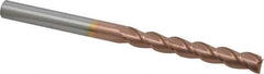 Accupro - 7/16", 3" LOC, 7/16" Shank Diam, 6" OAL, 3 Flute, Solid Carbide Square End Mill - Single End, TiCN Finish, Spiral Flute, 40° Helix, Centercutting, Right Hand Cut, Right Hand Flute - Eagle Tool & Supply