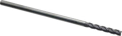 Accupro - 1/4", 1-1/2" LOC, 1/4" Shank Diam, 6" OAL, 3 Flute, Solid Carbide Square End Mill - Single End, AlTiN Finish, Spiral Flute, 40° Helix, Centercutting, Right Hand Cut, Right Hand Flute - Eagle Tool & Supply