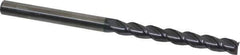 Accupro - 3/8", 3" LOC, 3/8" Shank Diam, 6" OAL, 3 Flute, Solid Carbide Square End Mill - Single End, AlTiN Finish, Spiral Flute, 40° Helix, Centercutting, Right Hand Cut, Right Hand Flute - Eagle Tool & Supply