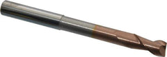 Accupro - 3/8", 3/4" LOC, 3/8" Shank Diam, 4" OAL, 2 Flute, Solid Carbide Square End Mill - Single End, TiCN Finish, Spiral Flute, 40° Helix, Centercutting, Right Hand Cut, Right Hand Flute - Eagle Tool & Supply