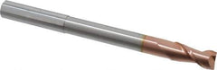 Accupro - 1/2", 1-1/8" LOC, 1/2" Shank Diam, 6" OAL, 2 Flute, Solid Carbide Square End Mill - Single End, TiCN Finish, Spiral Flute, 40° Helix, Centercutting, Right Hand Cut, Right Hand Flute - Eagle Tool & Supply