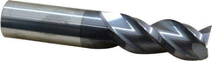 Accupro - 3/4", 1-5/8" LOC, 3/4" Shank Diam, 4" OAL, 3 Flute, Solid Carbide Square End Mill - Single End, AlTiN Finish, Spiral Flute, 40° Helix, Centercutting, Right Hand Cut, Right Hand Flute - Eagle Tool & Supply