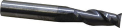 Accupro - 10mm, 25mm LOC, 10mm Shank Diam, 2-3/4" OAL, 2 Flute, Solid Carbide Square End Mill - Single End, AlTiN Finish, Spiral Flute, 40° Helix, Centercutting, Right Hand Cut, Right Hand Flute - Eagle Tool & Supply