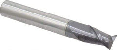 Accupro - 10mm, 14mm LOC, 10mm Shank Diam, 2-3/4" OAL, 2 Flute, Solid Carbide Square End Mill - Single End, AlTiN Finish, Spiral Flute, 40° Helix, Centercutting, Right Hand Cut, Right Hand Flute - Eagle Tool & Supply