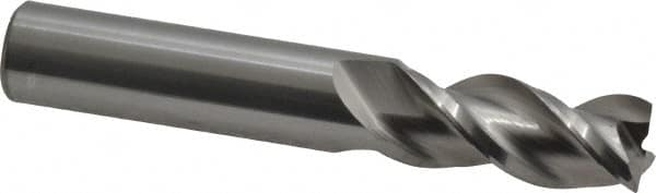 Accupro - 7/16" Diam 3 Flute Solid Carbide 0.02" Corner Radius End Mill - Eagle Tool & Supply