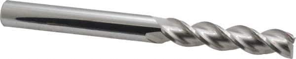 Accupro - 9/16", 3 Flute, Single End, Solid Carbide, 0.025" Corner Radius End Mill - 6" OAL, 40° Helix, Right Hand Flute, 2-1/2" LOC, Right Hand Cut - Eagle Tool & Supply