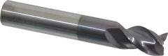 Accupro - 7/16", 3 Flute, Single End, Solid Carbide, 0.02" Corner Radius End Mill - 2-3/4" OAL, 40° Helix, Right Hand Flute, 9/16" LOC, Right Hand Cut - Eagle Tool & Supply