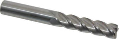 Accupro - 1/2", 4 Flute, Single End, Solid Carbide, 0.02" Corner Radius End Mill - 4" OAL, 40° Helix, Right Hand Flute, 2" LOC, Right Hand Cut - Eagle Tool & Supply