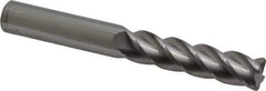 Accupro - 1/2", 4 Flute, Single End, Solid Carbide, 0.06" Corner Radius End Mill - 4" OAL, 40° Helix, Right Hand Flute, 2" LOC, Right Hand Cut - Eagle Tool & Supply