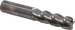 Accupro - 1", 4 Flute, Single End, Solid Carbide, 1/8" Corner Radius End Mill - 6" OAL, 40° Helix, Right Hand Flute, 3" LOC, Right Hand Cut - Eagle Tool & Supply
