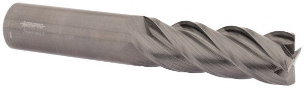 Accupro - 1" Diam 4 Flute Solid Carbide 0.03" Corner Radius End Mill - Eagle Tool & Supply