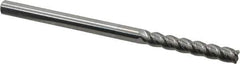 Accupro - 3/16", 4 Flute, Single End, Solid Carbide, 0.03" Corner Radius End Mill - 3" OAL, 40° Helix, Right Hand Flute, 1-1/8" LOC, Right Hand Cut - Eagle Tool & Supply